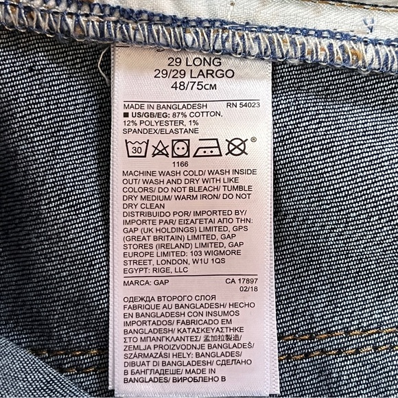 GAP⎮True Skinny⎮Dark Wash⎮29 long⎮like-new - Picture 10 of 12